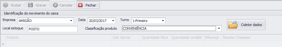 LANÇAMENTO: Passo 1 No menu principal na aba PRODUTO clique em INVENTÁRIO na seção MOVIMENTO.