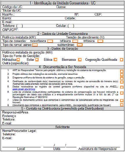 NOR.DISTRIBU-ENGE-02 APROVADOR: 24/28 ANEXO II - FORMULÁRIO DE SOLICITAÇÃO DE