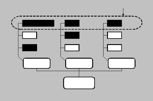 Pessoal Pessoal Pessoal (As caixas pretas representam os funcionários alocados em atividades de projetos.) Coordenação do Projeto Figura 2-10.