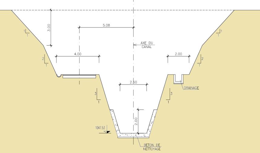 CANAL DE LIGAÇÃO - TRANSFERT Principais características Canal de ligação Barragem de Chergui Comprimento 3,3 km