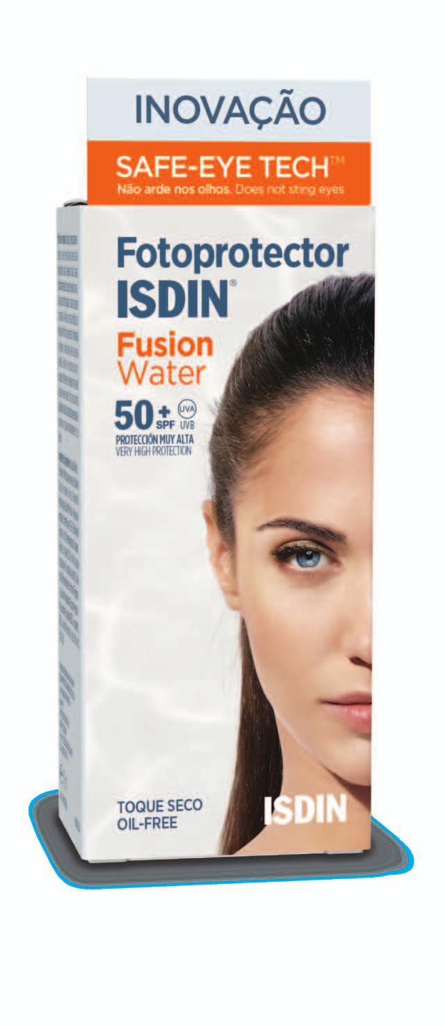 Fotoprotector ISDIN Fusion Water Tecnologia Fusion com a delicadeza da água Fotoprotetor ISDIN FusionWater é o primeiro protetor solar de base aquosa É ciência.