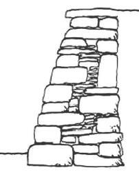 3 Exemplos de estruturas rígidas a) Muro de alvenaria b) Muro de pedra c) Muro de Concreto armado.