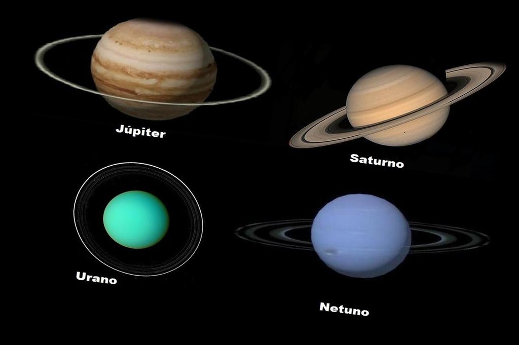 Planetas Gasosos Os planetas gasosos são gigantes.