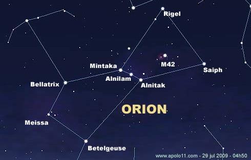 Orion É uma das constelações mais facilmente reconhecíveis pela quantidade de estrelas brilhantes