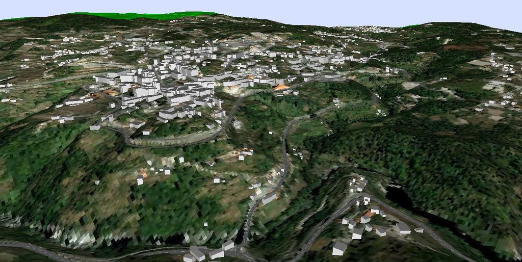 cálculo do mapa de ruído. Figura 3 Vista do Centro da Vila de Castro Daire.