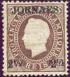 1893 D. Luís I fita direita com sobrecarga/sobretaxa Para obtenção das necessárias taxas para os portes de jornais, foram localmente sobrecarregados/sobretaxados selos da anterior emissão de D.