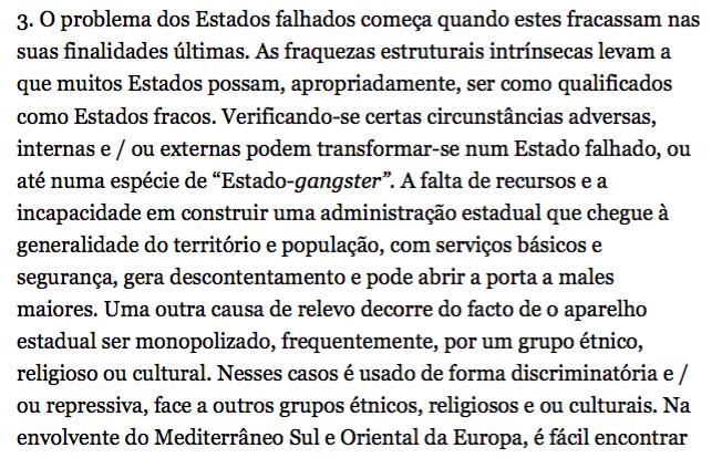 Um Estado falhado, base para o terrorismo