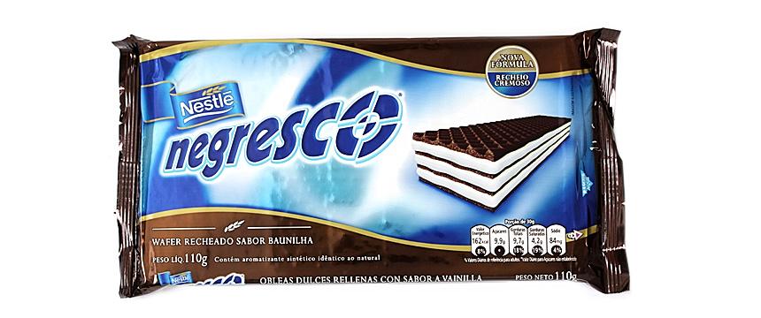 Wafer Negresco Resenha Aqui em casa existe uma divisão de gostos: eu gosto de Oreo e o Fabricio gosta de Negresco.