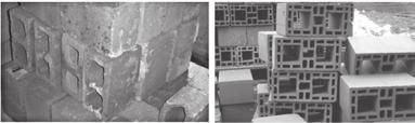 26 Construções em Alvenaria Estrutural As paredes internas e externas das edificações foram executadas com blocos estruturais de concreto e cerâmica, com espessura de 14 cm, conforme a Figura 1.