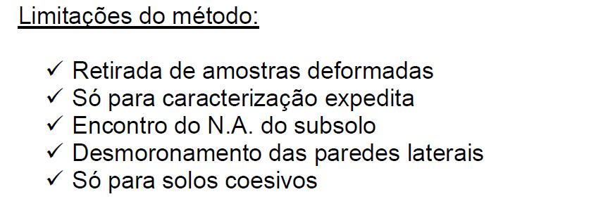 MÉTODOS DIRETOS 1º Trado FUNDAÇÕES E