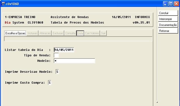 Assistente de Vendas Capitulo 05 Percentual de desconto permitido para nível 2. 7 E Tipo de comissão para funcionários.