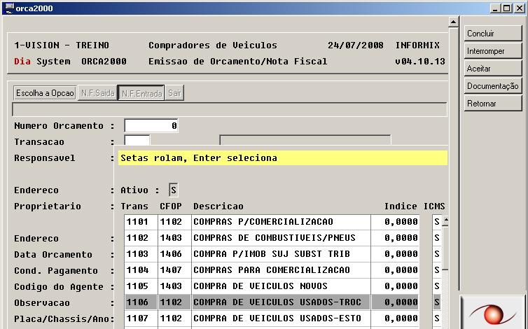 Assistente de Vendas Capitulo 13 Recebimento de veículos usados Todo veículo usado recebido como parte de pagamento ou como compra para estoque deve ser avaliado pelo avaliador de