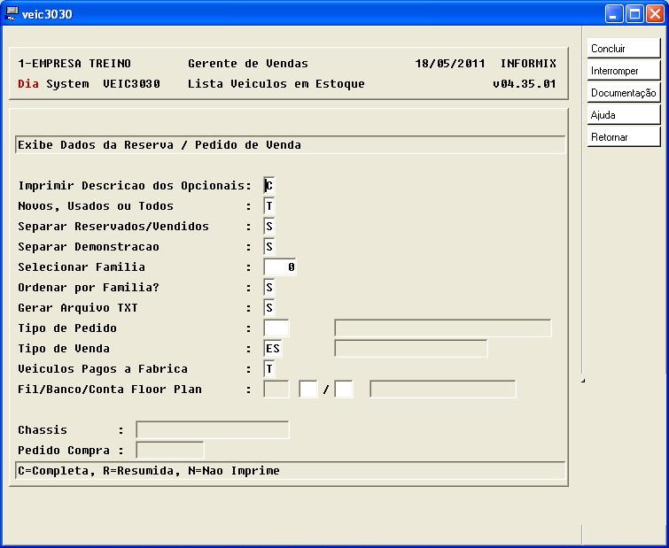 Assistente de Vendas Capitulo 17 Selecione os filtros desejados para minimizar o resultado da pesquisa. Ao passar pelos campos o sistema vem trazendo as opções para emissão do relatório.