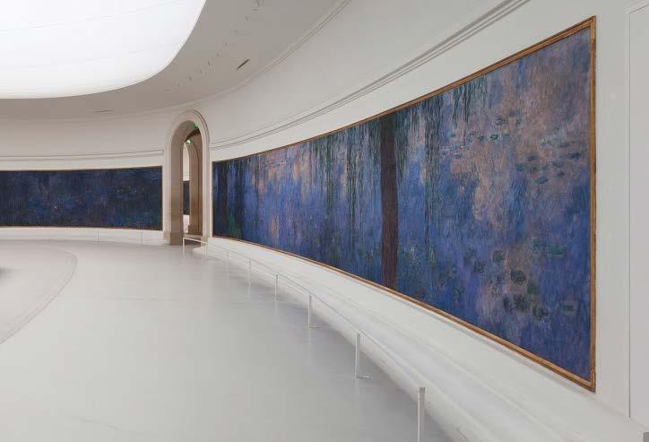 MUSEUS DE ARTE exposta ali, em duas salas ovais e em grandes dimensões que rementem ao infinito, com as paisagens retratadas em diversos horários do dia.