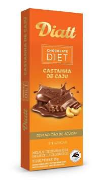 Os chocolates Diatt são desenvolvidos para pessoas que buscam alimentos sem adição de açúcar, adoçados com sucralose e assim, mantendo o sabor original do cacau.