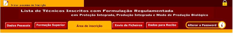 Para cada uma das diferentes áreas de Inscrição que pretende requerer deve aceder a (*) Novo Registo Após cada registo deve Adicionar Após concluir as diferentes inscrições (áreas) que pretende deve