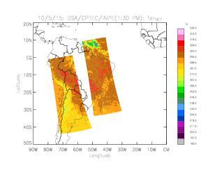 Características técnicas Sensor de inferência de sondagens e algoritmos de processamento Satélite Sensor AIRS NOAA18 HIRS AIRS GOES10&12 GOES-Sounder TERRA Órbita/Hora da Passagem: UTC Polar/ 5 e 17