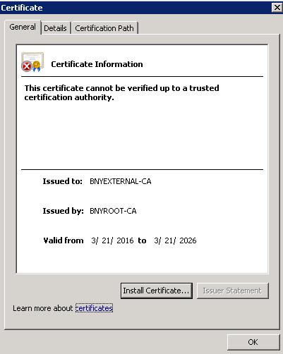 .. Clique em Certificates Para instalar o certificado da CA,