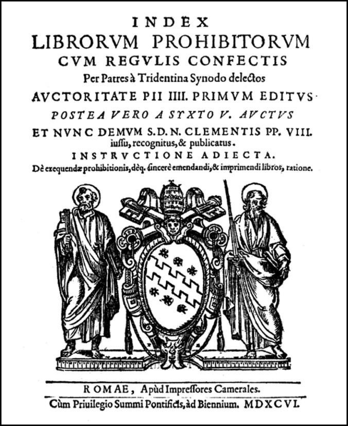 Index Librorum Prohibitorum O Index era um catálogo, constantemente actualizado,