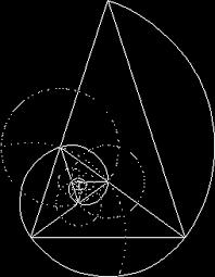 Indo de um ponto para o outro de acordo com o resultado do dado que aponta o caminho da linha pontilhada que percorre o triângulo ao acaso e apresenta o resultado da