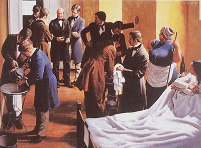 Semmelweis pressupôs que a febre puerperal que afetava tantas parturientes fosse causada por partículas cadavéricas transmitidas da sala de autópsia para a ala obstétrica por meio das mãos de