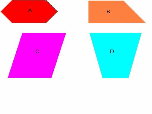 5. Agora, você precisa decidir em cada par de figuras desenhadas abaixo qual a que tem a maior área. 1º PAR 2º PAR 6.