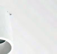 SOBREPOR DECORATIVA TURI Luminária circular de sobrepor. Corpo em alumínio repuxado com acabamento em pintura eletrostática epóxi-pó na cor branca. Refletor em alumínio anodizado jateado.