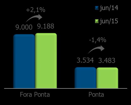 TUSD por Distribuidora - GWh CPFL Paulista 2.046 2.089-2,1% 3.978 4.112-3,3% CPFL Piratininga 1.467 1.569-6,5% 2.923 3.099-5,7% RGE 503 536-6,0% 971 1.