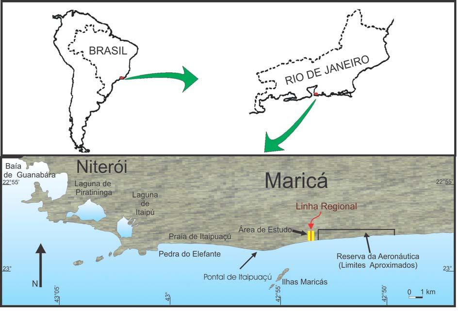 Alipio J. Pereira, Luiz A. P. Gambôa, Maria Augusta M. da Silva, Amilsom R. Rodrigues, Ariovaldo da Costa 165 Figura 1 Mapa de localização da área de estudo. Figure 1 Location map of study area.