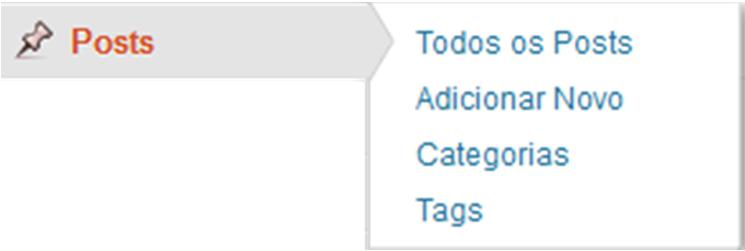 3 Capítulo 2: Gerenciando os seus Posts (Artigos) Posts Quando adicionamos um novo texto em nosso blog, chamamos o de Post. Todo Post deve ter uma categoria relacionada.