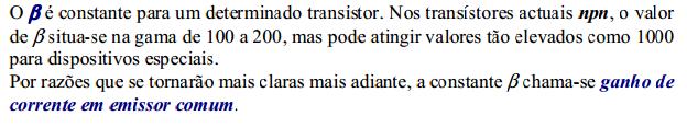 Transistores Bipolares Algumas considerações são importantes para a análise dos circuitos de polarização, que será realizada adiante.