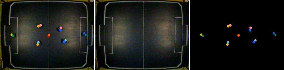 52 para escala de cinza, aplicação do filro de bordas proposo por Canny (1986), geração do espaço de Hough, deerminação de ponos com ala probabilidade de serem cenros de círculos na imagem e