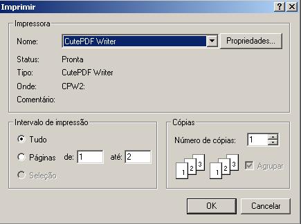 2 - Salvar Relatório em PDF pelo CutePDF Writer 2.1 Requisitos Av.