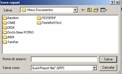 3 - Salvar Relatório em QRP 3.
