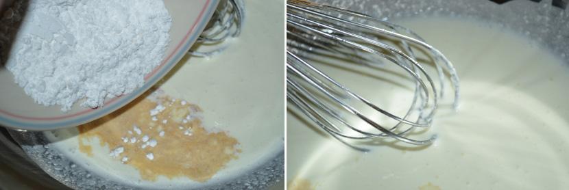 Em uma tigela grande, adicione o creme de leite fresco bem gelado, a essência de