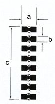 Em conjunto com cada um dos extensômetros, foram utilizados também dois pares de terminais de ligação coláveis, cujas características encontram-se na Tabela 3.6.