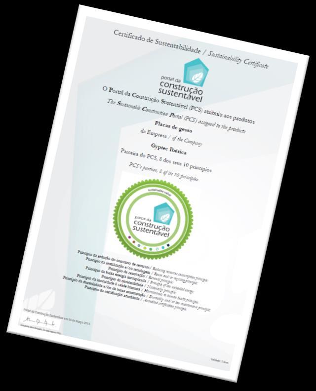Certificado de Sustentabilidade O Portal da Construção Sustentável