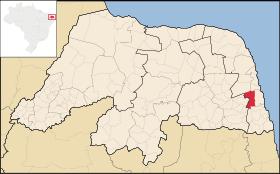 1 DADOS GERAIS - Data de emancipação: 03/05/1758 - Distância da capital: 31 km - Área: 294 Km 2 - Localização Mesorregião: Leste Potiguar Microrregião: Macaíba - População: 36.