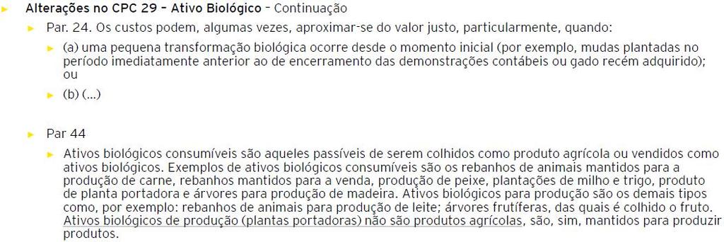 Ativo Biológico Novas Regras