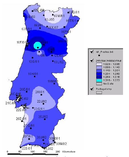 IST: Hydrology, environment and water resources 2016/17 Rodrigo Proença de Oliveira, 2016 10-11-2016 17 Ratio Pmx_24 h /Pmx_Daily source: INAG, 2001, Análise dos fenómenos extremos de precipitação