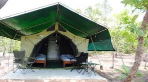 O Safári Camp Korubo está no centro do Jalapão, em um lugar selvagem, preservado, à beira do rio Novo, um dos últimos rios de água