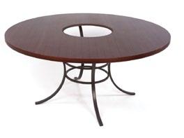 madeira 160d mesa redonda laca c/ furo e bacia