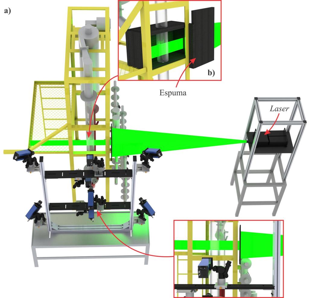 2:21:59 Figura 43 (a) Arranjo do sistema de lasers para a formação do volume de