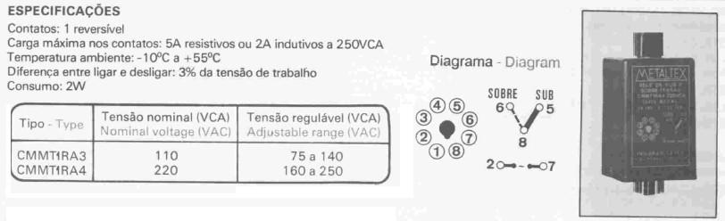 EXEMPLOS: RELÉS DE SUB E