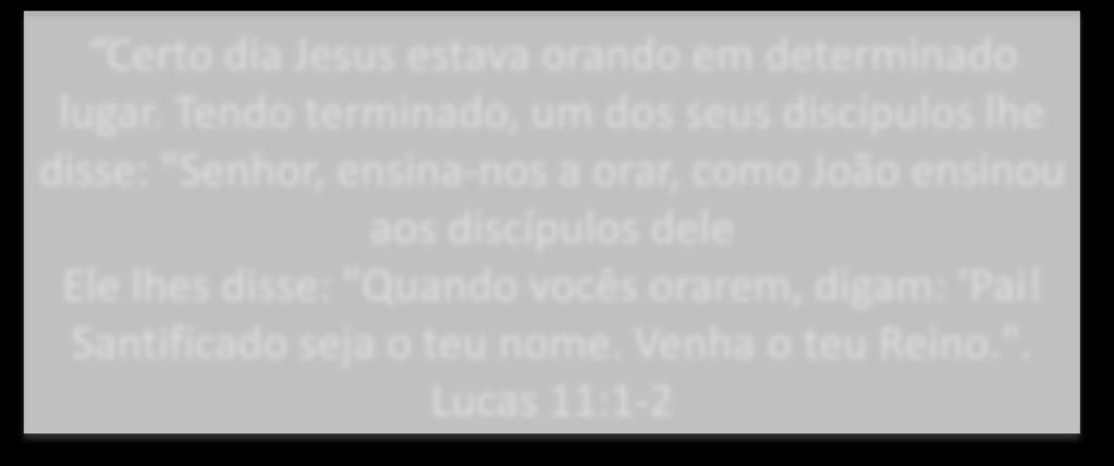 discípulos dele Ele lhes disse: "Quando vocês orarem,