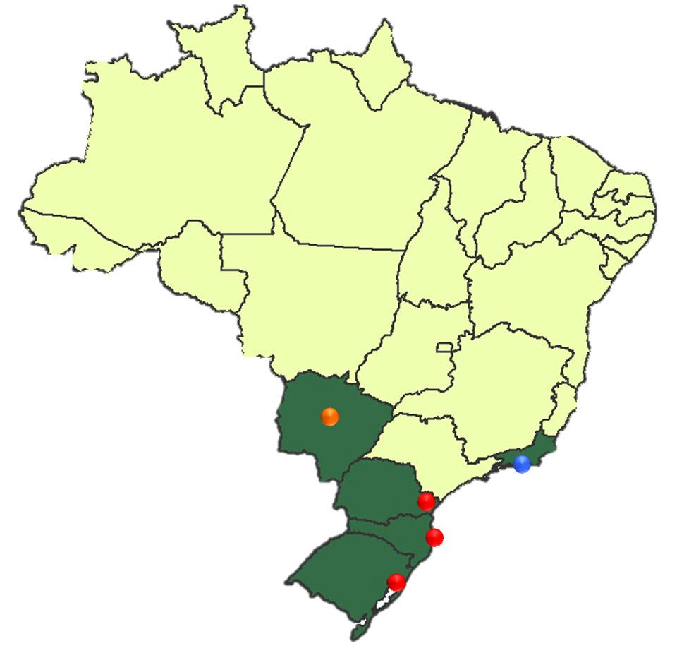PRESENÇA INSTITUCIONAL 10 Espaços de Divulgação na Região Sul : Caxias do Sul (RS), Passo Fundo (RS), Lajeado (RS), Pelotas (RS), Chapecó (SC), Joinville (SC), Lages (SC), Cascavel (PR),