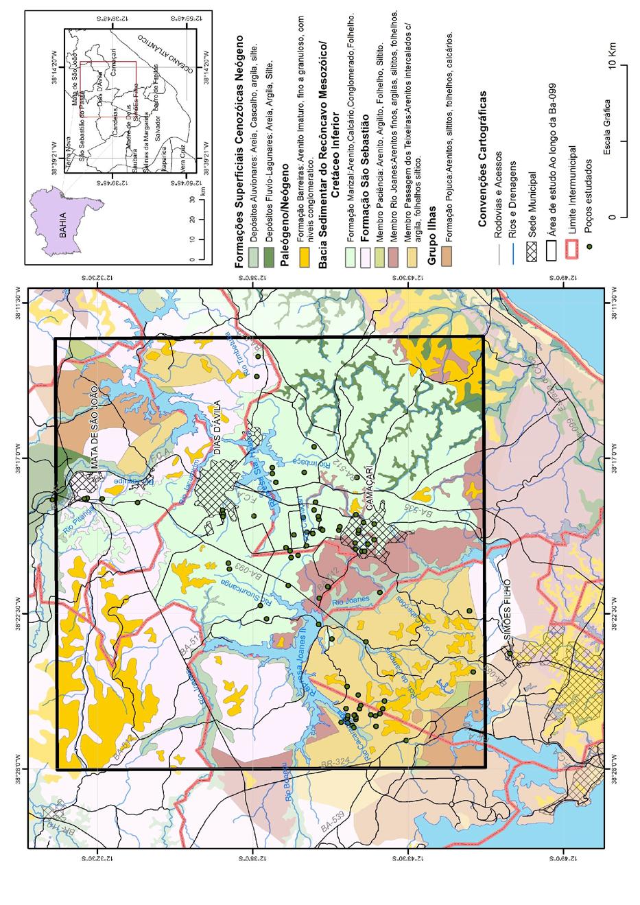 28 Figura 08: Mapa geológico da área de