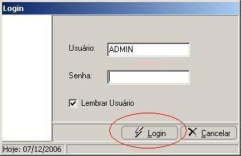 2o Passso: Clique no botão Login.