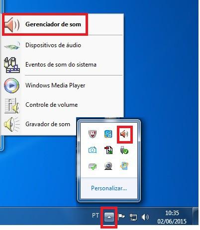 2. PROCEDIMENTOS DE AJUSTES DE ÁUDIO E VÍDEO IMPORTANTE: caso o sistema operacional do seu computador seja o Windows 8, siga para o passo 4. 1.