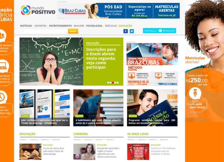 FORMATO ENTREGUE: BRAND CHANNEL POSITIVO DESKMEDIA Foram trabalhados apropriação de